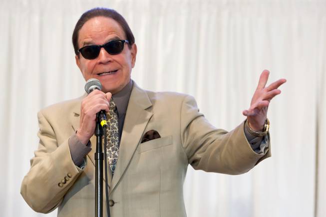 Rich Little impersonates Jack Nicholson during a fundraiser to benefit trombonist Mike Turnbull, who is recovering from stage-four thyroid cancer, at New Song Anthem Church Saturday, May 11, 2013.